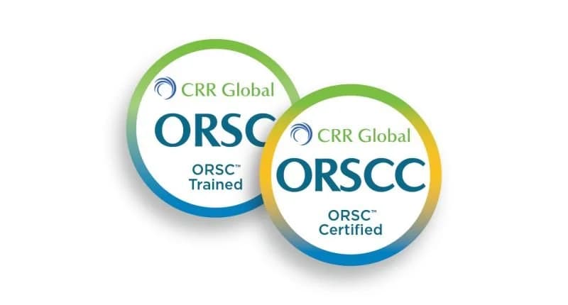 CRR Global's Organization and Relationship Systems Coaching certifications logos.