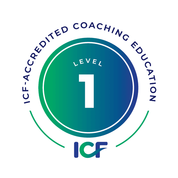ICF Level 1 accredited coaching education badge.