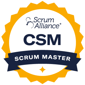 Certified ScrumMaster badge.